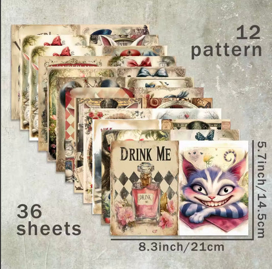 Papier Alice au pays des merveilles